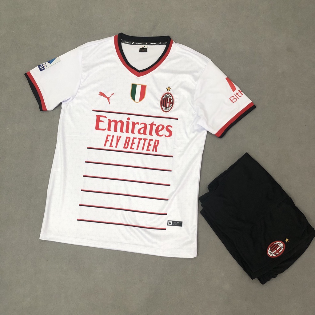 ชุดฟุตบอล Ac Milan สีขาว FLG JP2023