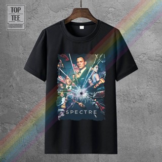 เสื้อวินเทจชาย เจมส์บอนด์มูฟวี่มูฟวี่ผู้ชายเสื้อยืดฮิปฮอปสตรีทแวร์ Tshirt Homme 2019 เสื้อยืดสีดําสีดําของเสื้อยืดสีขาวเ