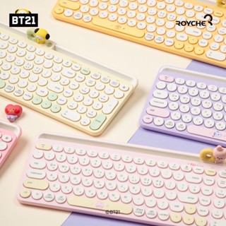 พร้อมส่งที่ไทย(มีเก็บปลายทาง)🎉 คีย์บอร์ดไร้สาย Wireless Keyboard Minini Baby BT21 ของแท้100%