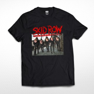 Kaos BAND SKID ROW The Gangs All Here เสื้อยืดลําลอง แขนสั้น พิมพ์ลายวงร็อคฮาร์ดร็อค baju distro SkidRow KAOS BAND VINTAGE โลหะ