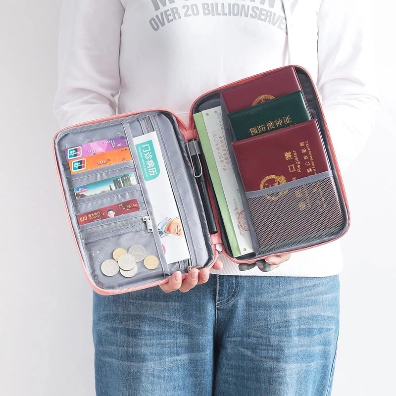 กระเป๋าสตางค์ ใส่หนังสือเดินทาง เอกสาร กันน้ํา สําหรับครอบครัว เดินทาง