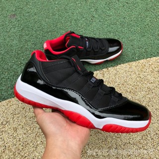 รองเท้าบาสเก็ตบอล AJ11 Black Red Low Air Jordan 11 Bred Joe 11 AJ11 528895-528896-01210 Hmwx