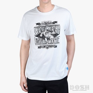 Tee เสื้อสาวอวบ DOSH:MENS T-SHIRTS เสื้อยืด คอกลม แขนสั้น สีขาว ลิขสิทธิ์แท้SUPERMAN DSMT5188-WH