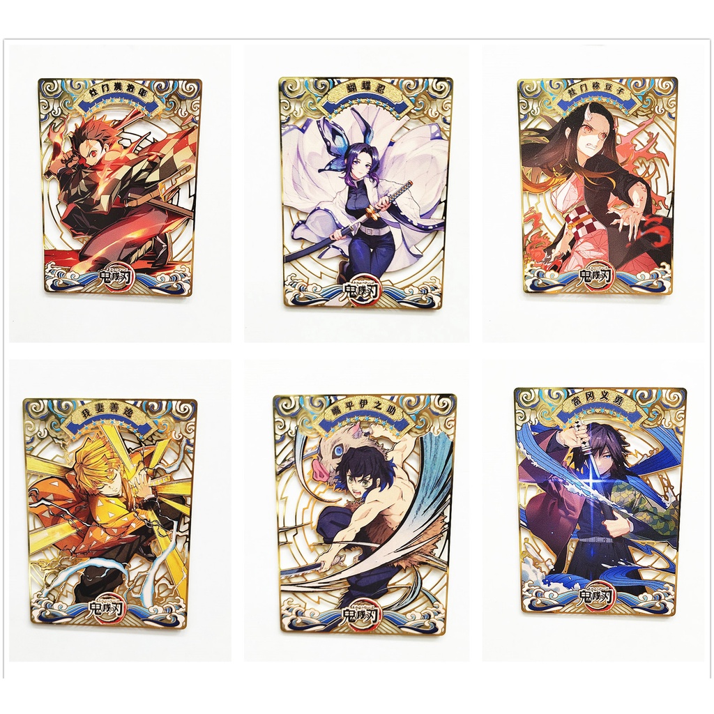 พร้อมส่ง โมเดลฟิกเกอร์ Demon Slayer Hollow Out Metal Card Anime Character fan-fiction