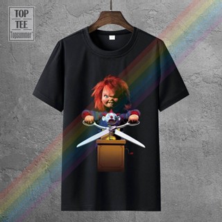 เสื้อยืดน่ารักๆ Chucky Killer ตุ๊กตาสยองขวัญลัทธิภาพยนตร์เสื้อยืดทุกขนาดใหม่