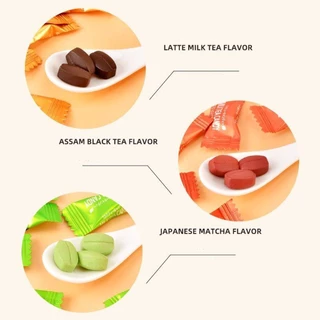 ลูกอมชา ลูกอมกาแฟ (50เม็ด/100เม็ด) coffee milktea candy รสชาติเช้มถึงรส หวานน้อย ลูกเคี้ยวได้ ลูกอมชาเขียว ลูกอมมัทฉะ