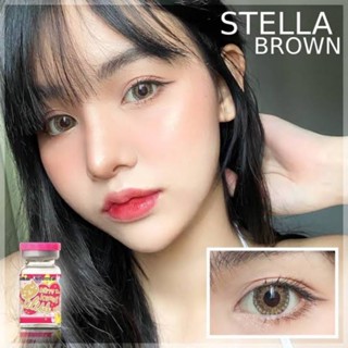 คอนแทคเลนส์ รุ่น Stella ยี่ห้อ Kitty Kawaii ตาโต สีตาล มีค่าสายตา