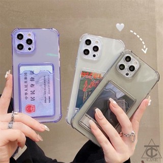 Poco M2 X3 Pro X3 GT NFC M3 Pro Xiaomi Mi 11 Lite 12 Pro 12X 12S เคสกันกระแทกเคสใส่บัตร เคสซิลิโคนใส เคสใสทรงสี่เหลี่ยม