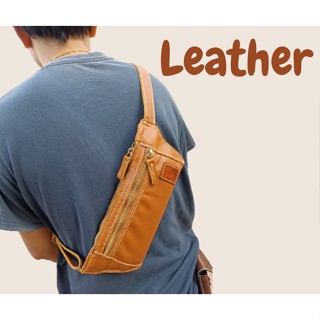 Men Bag Leather Handbag กระเป๋ษสะพายข้าง คาดอก กระเป๋า กระเป๋าผู้ชาย กระเป๋าสะพายข้างผู้ชายbag รูปทรงเรียบง่าย