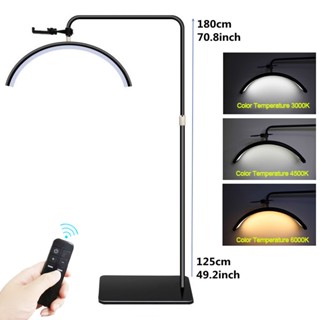 NEW LED Lash Light Makeup Lamp Floor Standing Half Moon Shaped LED Lamp For Eyelash Extensions Tattoo Beauty Salon Bedsi