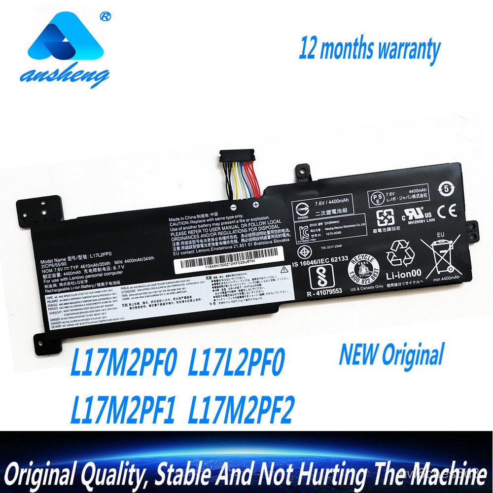 Original L17M2PF2แบตเตอรี่แล็ปท็อปสำหรับ Lenovo Ideapad 330-15ICN/15ARR L17M2PF0 L17L2PF0 L17M2PF1 7