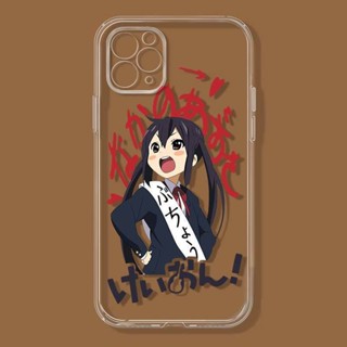 K-ON Azusa เคสไอโฟน iPhone 13 11 pro max 7 8 เคส 7plus 8plus 12 14 pro cover โปร่ง Xr Xs X max 8พลัส นิ่ม phone case