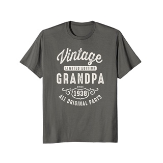 เสื้อยืดแขนสั้นลําลอง ผ้าฝ้าย พิมพ์ลาย LMYTX2 Grandpa 1938 80Th Gi พลัสไซซ์ สําหรับผู้ชายสามารถปรับแต่งได้