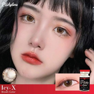 คอนแทคเลนส์ รุ่น Icy-x ยี่ห้อ Pitchylens ตาโต สีตาล มีค่าสายตา (-0.50)ถึง(-1000)
