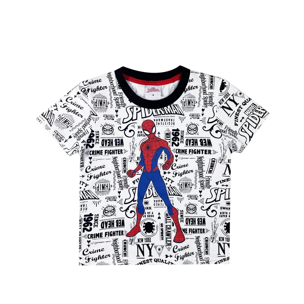 MARVEL SPIDERMAN :041234เสื้อยืดเด็กผู้ชาย ลิขสิทธิ์แท้ ราคา ถูกที่สุด ดีลบีเคเค