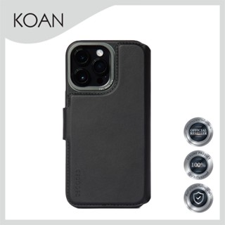 เคสมือถือ DECODED Leather Detachable Wallet MSafe for iP 14 Pro/ 14 Pro Max - Black