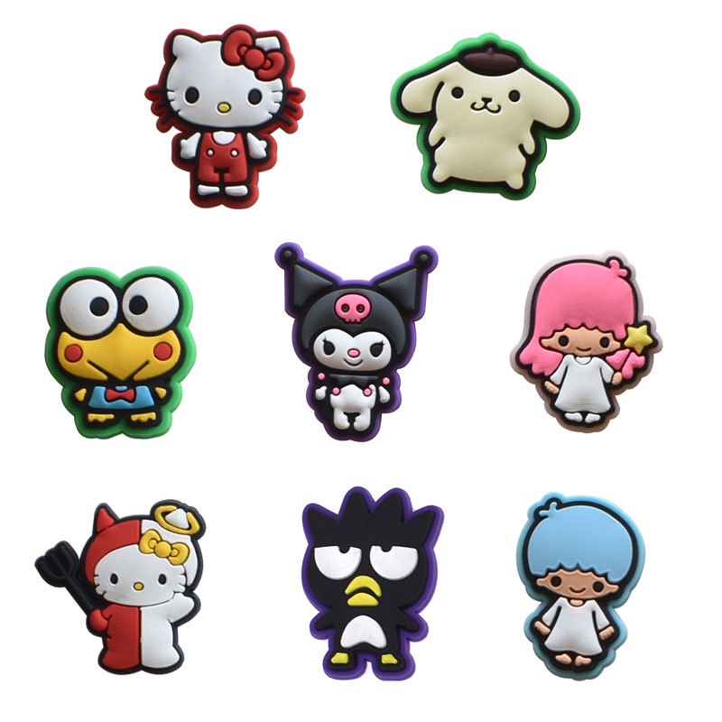 Crocs Jibbitz charms บักเกิลรัดรองเท้า PVC นิ่ม ถอดได้ รูปดอกไม้ สําหรับตกแต่งสวน รองเท้า