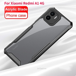Shockproof Clear Case For Xiaomi Redmi A1 A 1 RedmiA1 4G 2022 Transparent Silicone Acrylic Phone Case Armor Bumper Soft Hard Casing Camera Protection Back Cover