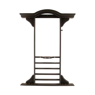 Wall Cue Rack with Cone Chalk Holder Black - 8 Cues