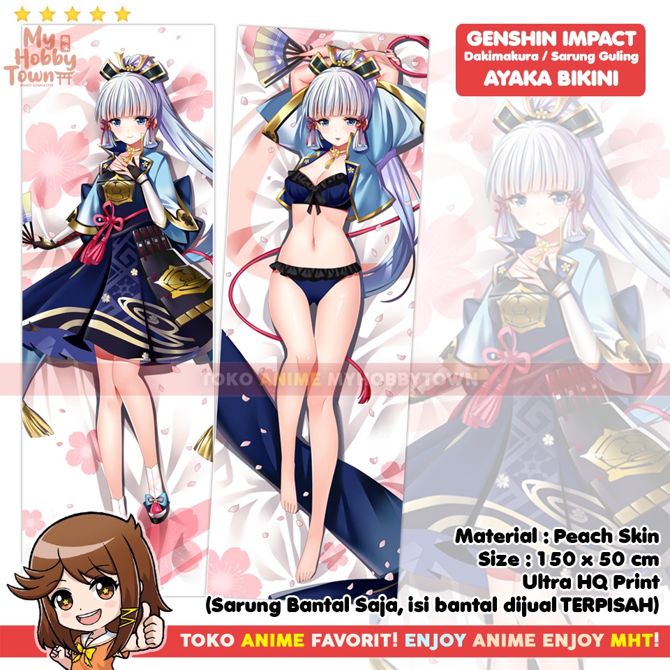 ปลอกหมอนอนิเมะ Dakimakura Genshin Impact: Ayaka Thursdayato Bikini