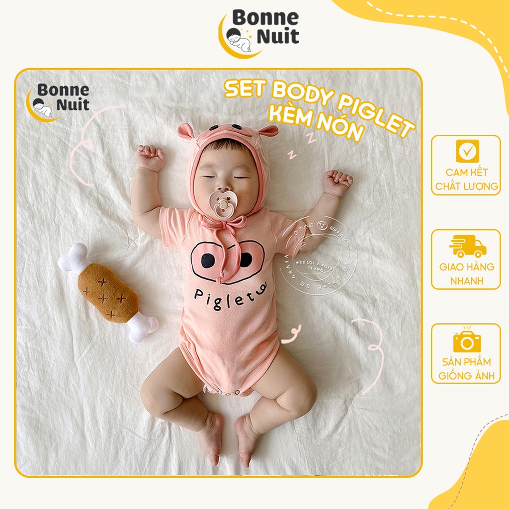 Piglet body Set พร้อมหมวกสุดน่ารักสําหรับเด็กทารก