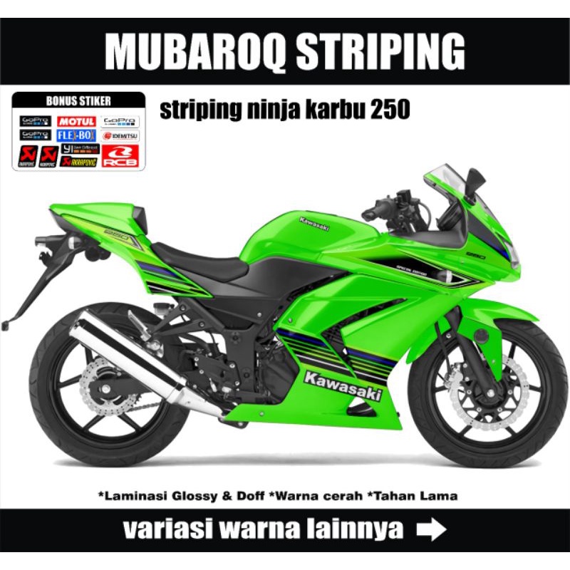 Striping STICKER KAWASAKI NINJA 250 KARBU / LISS STICKER NINJA 250 KARBU LIMITED EDITION