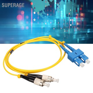 Superage สายเคเบิลไฟเบอร์ Patch Sm Core 0.5 เมตร Fc To Sc Duplex โหมดเดี่ยว หนา Pvc Gigabit Optic สําหรับสวิตช์อีเธอร์เน็ต