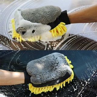 Waterproof Car Wash Microfiber Chenille Gloves Thick Car Cleaning Mitt Detailing Brush Auto Care Double-faced Glove Wash