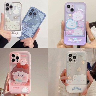 047.เคสนิ่ม มีขาตั้ง เคสโทรสัพท์ลายการ์ตูนน่ารักๆ สำหรับ iPhone 14 PRO MAX 14PLUS 13 PRO MAX 11 PRO MAX