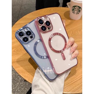 เคสนิ่มชาร์จได้ ขอบเงา พร้อมเลนส์กล้อง รุ่น for iPhone 14 Pro max for iPhone14 14Pro 14plus 14Promax 11Pro 11Promax i11