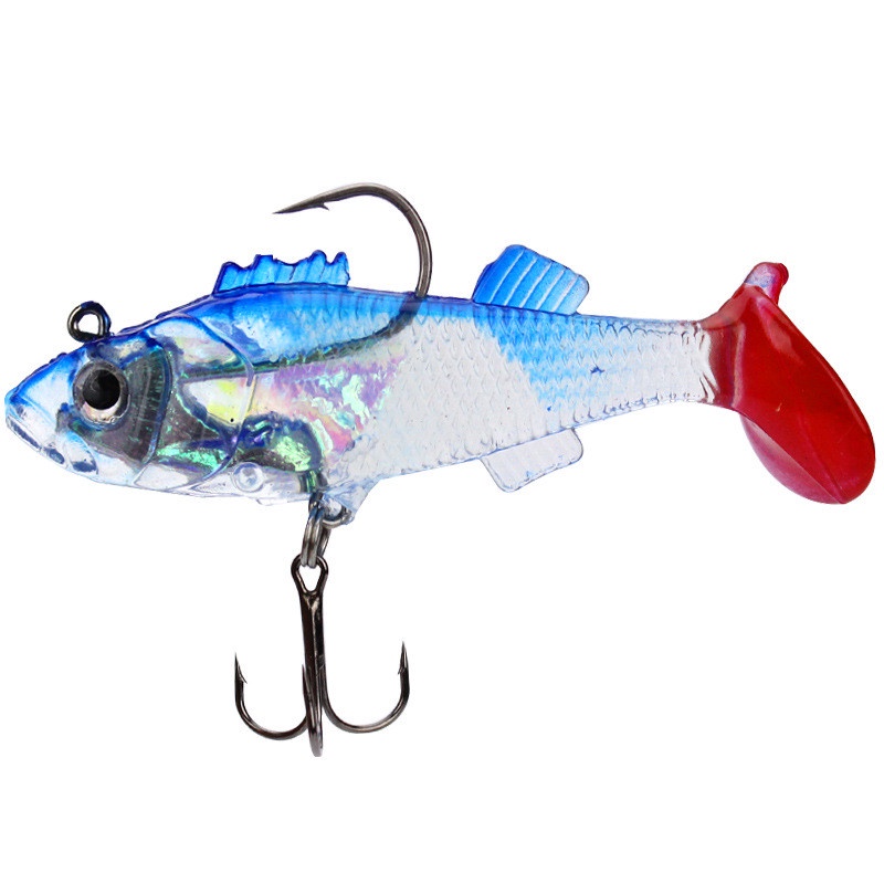 【CUNDA】🔥 8 กรัม / 6 ซม รุ่นปลาน้อย  ปลายาง เหยื่อยางพริ้ม หนอนยางหางโบก เหยื่อตกปลา พร้อมตะขอ เหยื่อตกหมึก ดึงดูดความสนใจของปลาได้เป็นอย่างดี เนื้อยางนิ่มหางพริ้วตกปลากะพงปลาช่อนมีร่องท้อง กบยาง VIB เหยื่อปลอมยาง เหยื่อตกปลาหน้าดิน อุปกรณ์ตกปลา - รูปที่ 5