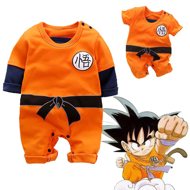 Dragon Ball ชุดจั๊มสูทรอมเปอร์ แขนสั้น สําหรับเด็กทารกแรกเกิดผู้ชาย อายุ