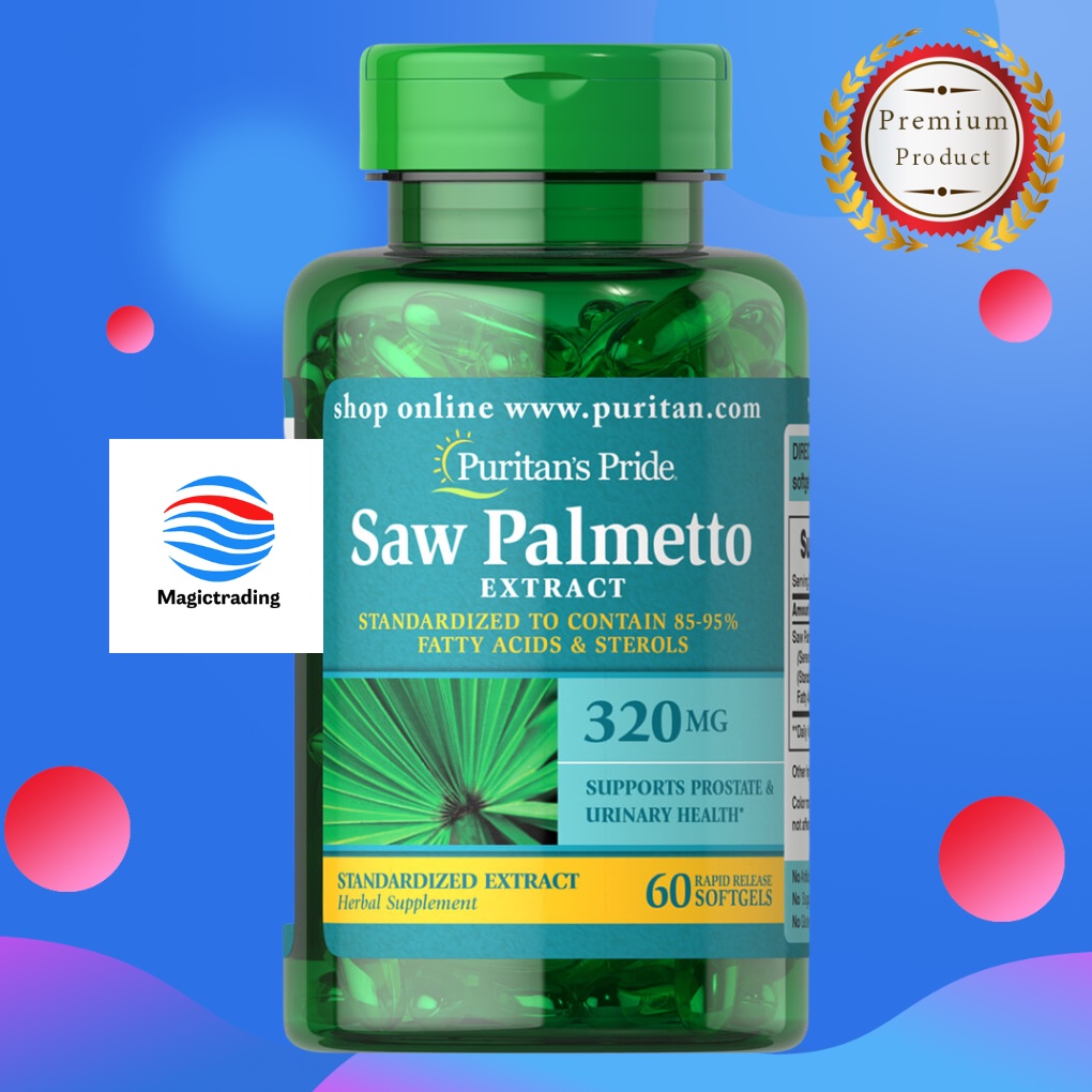 Puritan's Pride Saw Palmetto Standardized Extract 320 mg / 60 Softgels
