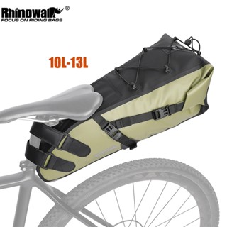 Rhinowalk 10L / 13L ใหม่ สีเขียว กันน้ํา จักรยาน กระเป๋าอาน ความจุขนาดใหญ่ จักรยาน ขี่จักรยาน หาง กระเป๋าเดินทาง