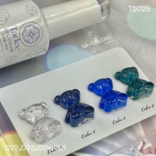 TD025 สีโทนขาว น้ำเงิน เขียว 4สี Tadee