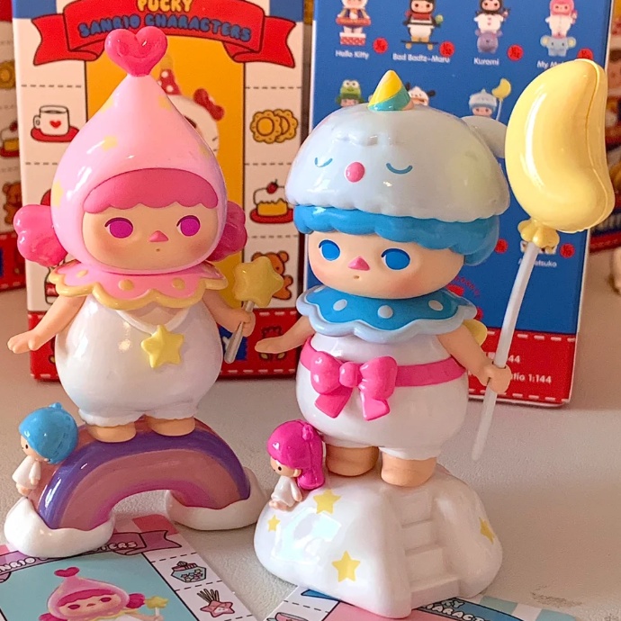 ของแท้ Pucky X Sanrio Series Blind Box Figure Little Twin Star Doll Ornament Gift