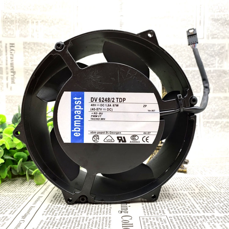 YTH DV 6248 2TDP 48V 1.8A 87W 17 CM พัดลมระบายความร้อน