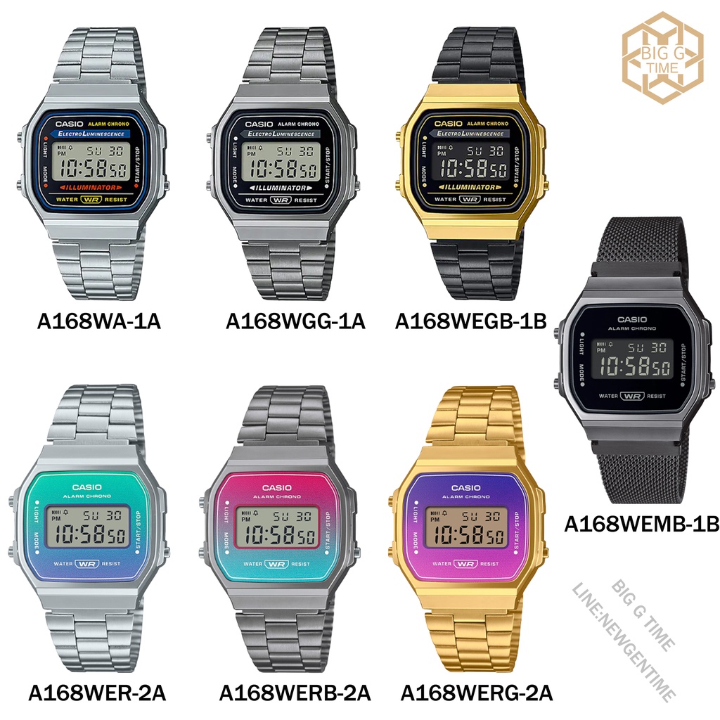 นาฬิกา Casio A168W Sereis ของแท้ รับประกัน 1 ปี