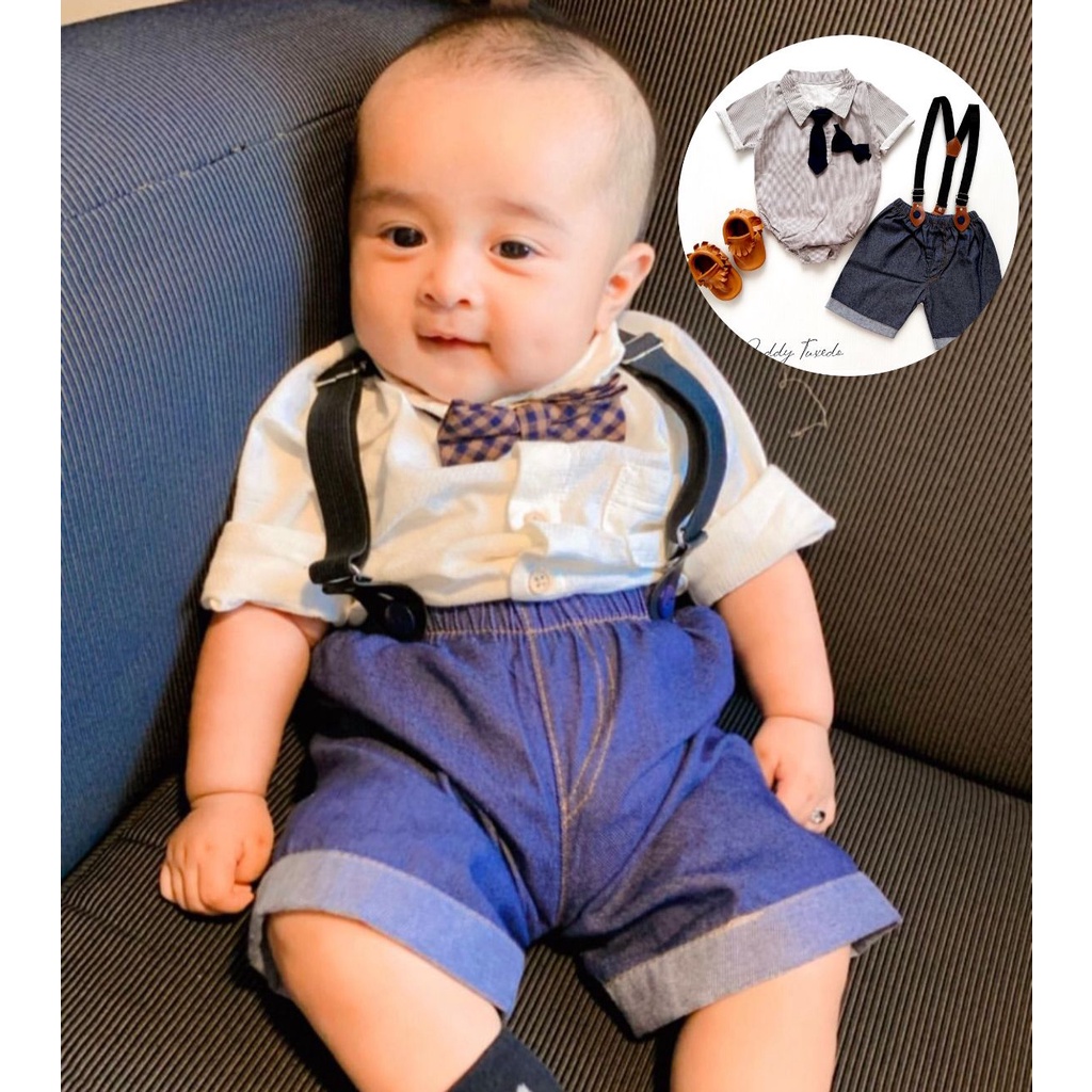 KEMEJA MINI DADDY / DADDY JOGGER ชุดเสื้อและกางเกงแฟชั่นน่ารักสําหรับเด็กทารกชายและหญิง