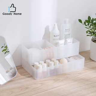 Goody Home กล่องพลาสติกไม่มีฝาปิด ที่กั้นช่องสามารถเปลี่ยนแปลงขนาดได้ สำหรับใส่อุปกรณ์เครื่องเขียน หรือของใช้ชิ้นเล็ก ๆ