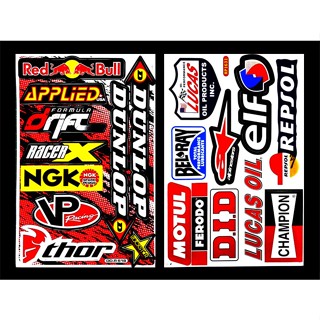 Dunlop NGK RedBull สติ๊กเกอร์Racing สติ๊กเกอร์ติดรถ สติ๊กเกอร์แต่งรถมอเตอร์ไซค์ บิ๊กไบค์ ติดรถยนต์