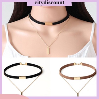 &lt;citydiscount&gt;  สร้อยคอผู้หญิงแบบสั้นพร้อมจี้ city