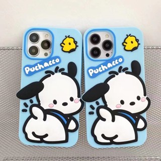 ✨ส่งเชือกเส้นเล็ก✨เคสไอโฟน 14 Pro Max 13 12 11 เคส for iPhone 14พลัส น่ารัก การ์ตูนหมา พกง่ายๆ การป้องกันการตก Case