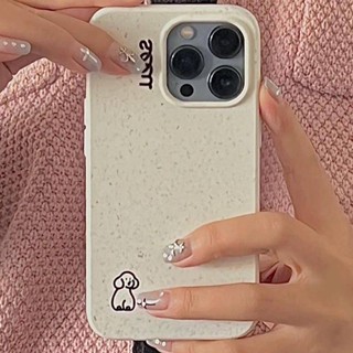 เคสโทรศัพท์มือถือ แบบนิ่ม ลายลูกสุนัข ย่อยสลายได้ สําหรับ Apple Iphone 14promax 13 12 11 xr 14pro