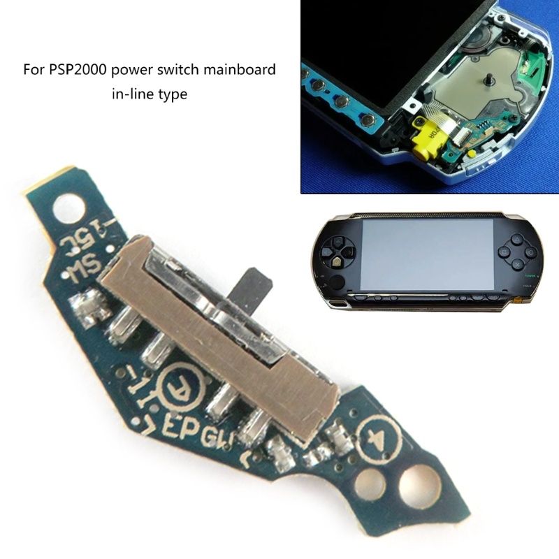 Gonna Circuit Board ปุ่มสวิตช์ไฟบนหน่วยสําหรับ PSP2000 วิดีโอเกมแบบพกพา