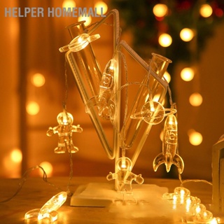 Helper HomeMall LED String Light Outer Space Astronaut Planet Spaceship Shape Waterproof Led Room Decor for Christmas Festival