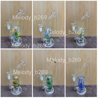 บ้องแก้ว Glass Bong ขวดแก้วสมุนไพร ลายการ์ตูน สูง 9 นิ้ว = 23 cm