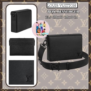 หลุยส์วิตตอง  Louis Vuitton BOX messenger bag/กระเป๋าผู้ชาย/box bag/ล่าสุด/ยุโรปแท้100%