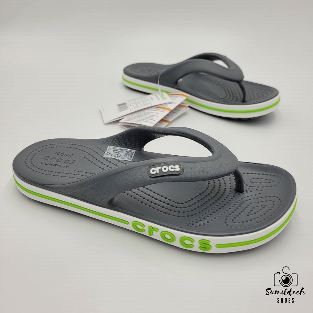 รองเท้าแตะแฟชั่น ทรงหนีบ สไตล์ Crocs Bayaband Flip (Unisex)