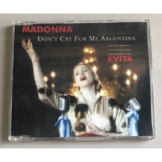 ซีดีซิงเกิ้ล ของแท้ ลิขสิทธิ์ มือ 2 สภาพดี...399 บาท “Madonna”ซิงเกิ้ล"Dont Cry for Me Argentina"*แผ่นMade In Germany*